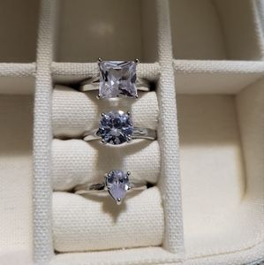 3 Engagement style rings